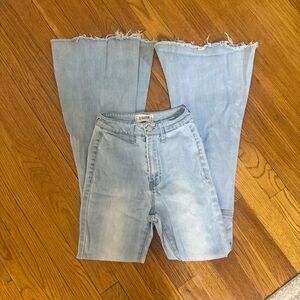 High-Rise Light Blue Flared Women's Jeans